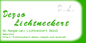 dezso lichtneckert business card